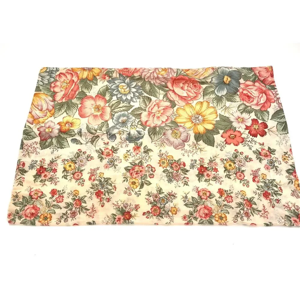 vintage morgan jones luxury muslin no-iron standard size pillow cases floral 4
